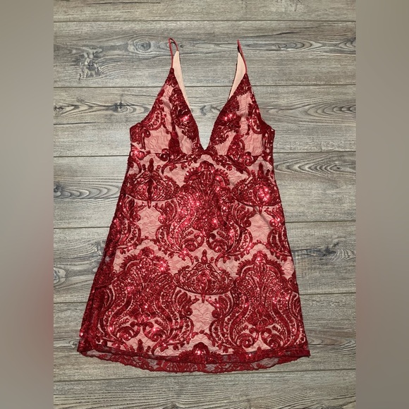 Free people summer night shimmer sequin mini dress size 2 or xs - Picture 3 of 4